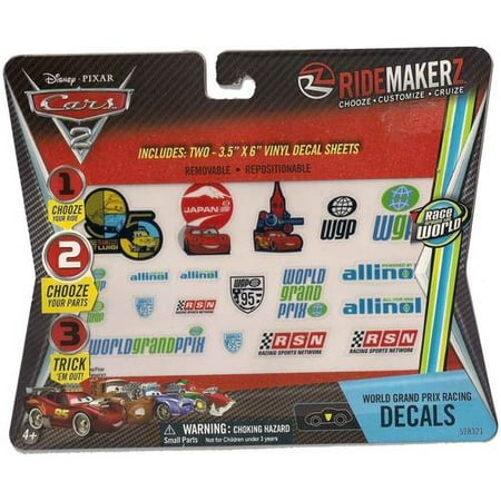 2x Cars 2 World Grand Prix Racing Decals Walmart Canada