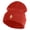 Rust, variant on Small Banana Fruit Iron on Patched 12 Inch Long Knitted Beanie - Rust OSFM