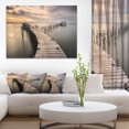 thumbnail image 1 of Carrasqueira Old Wooden Pier - Seashore Photo Canvas Art Print, 1 of 3