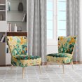 thumbnail image 2 of Designart "Nostalgic Remix II" Chaise d'Appoint Verte Abstraite Collages - Fauteuil Moderne pour Salon, 2 of 7