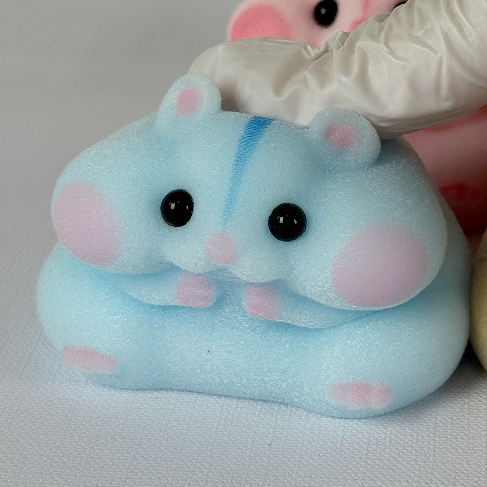 Handmade Taba Squishy Hamster Toy, Soft Silicone Mochi Fidget Toy, Cute Stress Relief Gift (4 Packs - 4 Colors)