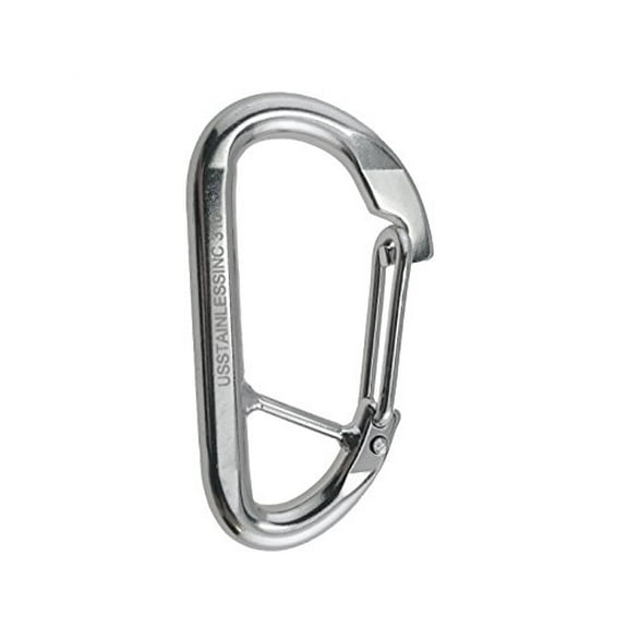 US STAINLESS Stainless Steel 316 Spring Hook Carabiner 1/2" (12mm) Marine Grade Safety Clip Forged