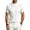 White, variant on WAYUTE Mens Elegant Knit Ribbed Texture T Shirts Solid Color Slim Fit Neck Short Sleeve Elegant Business Base Shirt,3XL