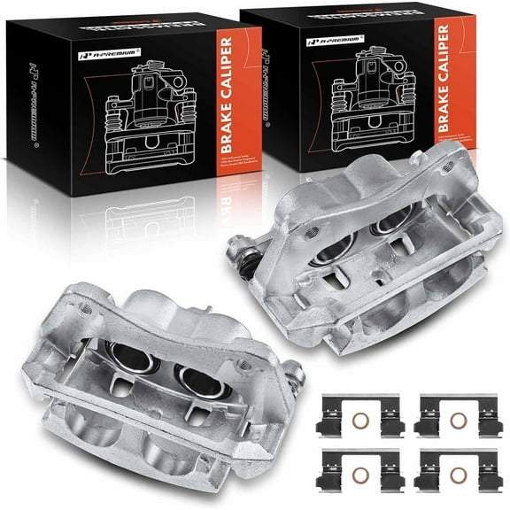 A-Premium Disc Brake Caliper Assembly with Bracket Compatible with Honda Pilot 2009-2015 Front Side 2-PC