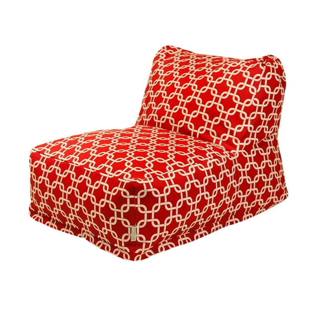 Majestic Home Goods Decorative Red Links Bean Bag Chair Lounger