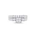 thumbnail image 2 of Solid 14k White Gold Princess Cut Diamond Bridal Wedding Engagement Ring Band Set 7/8 Ct. - Size 6.5, 2 of 5