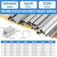 thumbnail image 2 of MEITE 21GA 80 Type Galvanized Staples,1/2" Crown 5/16" Length for Upholstery 10,000 Pcs/Box(2 Boxes), 2 of 7