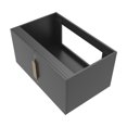 thumbnail image 3 of Alpine 30" Wood Floating Vanity Base in Black with Gold Handles, 3 of 5