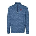 thumbnail image 2 of Men's Cutter & Buck Navy Philadelphia Phillies Traverse Camo Print Stretch Quarter-Zip Pullover Top, 2 of 3