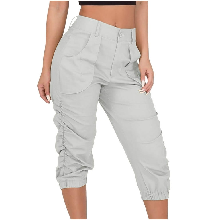 White Cargo Pants with White and Purple Pants Relaxed Outfits (4