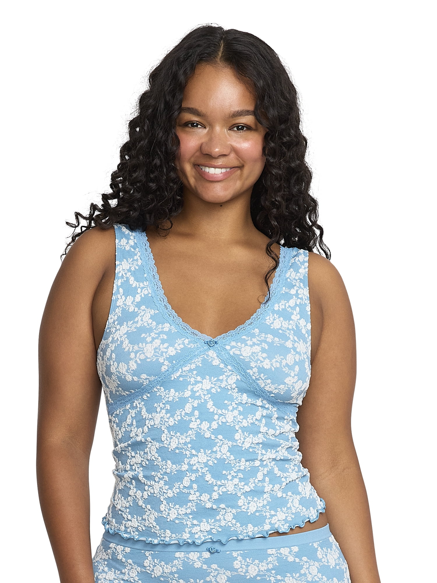 Mills by Millie Bobby Brown Women's Floral Seamless Tank Top, Sizes XS-XXXL