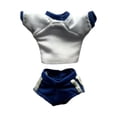 thumbnail image 2 of Conjunto de ropa para figuras de acción 1/12: top corto y pantalones cortos. Conjunto de ropa deportiva de moda para muñecas. Camisa de corta Azul, 2 of 8