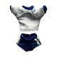 thumbnail image 2 of Conjunto de ropa para figuras de acción 1/12: top corto y pantalones cortos. Conjunto de ropa deportiva de moda para muñecas. Camisa de corta Azul, 2 of 8