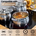 thumbnail image 5 of Juego de utensilios de cocina de inducción de cocina de acero inoxidable moderno Daniks | 6 piezas | Ollas aptas para lavavajillas | 2 cuartos + 3 cuartos + 4 cuartos | Asas resistentes al calor | Pla, 5 of 5
