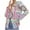 Pink, variant on AOOCHASLIY Christmas Day Women Blouse Women's Loose Casual Fashion Printed Long Sleeve Lapel Jacket Suit Coat