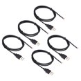 thumbnail image 1 of Unique Bargains 1M/3Ft USB 5V 3A Type-C Pigtail Power Cable, 5Pcs 22AWG USB Plug to 2 Pin Wire Open End Connector Plug, Black, 1 of 5
