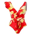 thumbnail image 1 of Bañador de una pieza cómodo para mujer Bañador retro con volantes para mujer Bikini (con almohadilla en el pecho sin soporte de acero) OAVQHLG3B Store  lin121212, 1 of 4