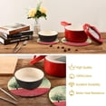 thumbnail image 6 of SKYSONIC Spring Tree Pink Blossom Pot Holders Trivets, 2 Pcs Heat Resistant Trivets for Hot Dishes,Birds Flock Cotton Thread Weave Trivet Mats for Hot Pads Pans Pot Bowl Teapot for Kitchen Decor, 6 of 7