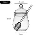 thumbnail image 2 of Glass Honey Pot,Bexikou 10oz Honey Jar with Dipper and Lid, Honey Container to Storage Honey and Syrup,Honey Pot Container Dispenser for Kitchen Organization, Christmas Gift, Home Kitchen Decor, 2 of 7
