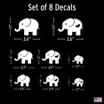 thumbnail image 3 of Elephant Family White Car Truck Window Stickers 2 Adults 6 Children 8 Decals Animal, 3 of 4