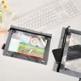 thumbnail image 6 of 2 Pack Flip Folders with Clear PVC Window Binder Pouches 3-Ring Binder Organizer for Office & Home Silver and Black Butterfly, 6 of 6