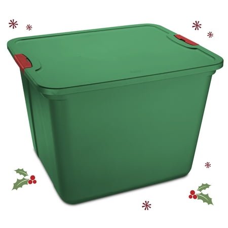 Mainstays 20gl Latch Tote Red W/green Latches