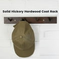 thumbnail image 7 of CONSDAN Coat Rack Wall Mount, USA Grown Hickory Coat Hooks with 4 Hooks, Wooden Coat Hanger Wall Mount for Hanging Coats, Jacket, Clothes, Hat, Dark Walnut, 7 of 7