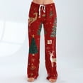thumbnail image 6 of Women's Casual Fashion Christmas Pajama Pants, Long Sleepwear Trousers for Sports and Home Use, Comfortable and Soft Material for Nightwear and Lounging,Vermilion,XL, 6 of 6