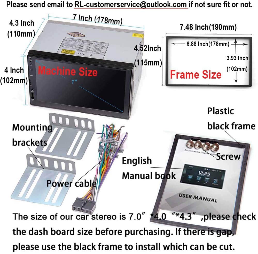 Car Stereos GPFATTRY Double Din Bluetooth Car Radio Mp4 Mp3 Player 7 Inch Touchscreen Car