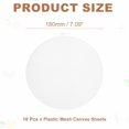 thumbnail image 2 of Uxcell 10 Pack Plastic Mesh Canvas Sheets, 7.1" Circle Mesh Mat for  Embroidery, Knit Crochet, Craft Projects, Bag Making, Home Decoration, White, 2 of 6