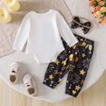thumbnail image 3 of Tiijoy Girls New Year Outfits Long Sleeve Romper Pants Hairband Set, Sizes 6-12M, 3 of 5