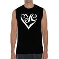 thumbnail image 1 of Men's Word Art Sleeveless T-shirt - Script Love Heart, 1 of 2