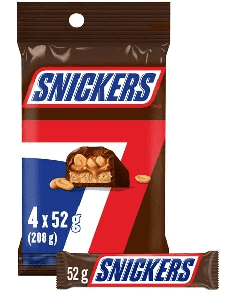 100 SNICKERS, Peanut Milk Chocolate Candy Bars, 100  Full Size Bars