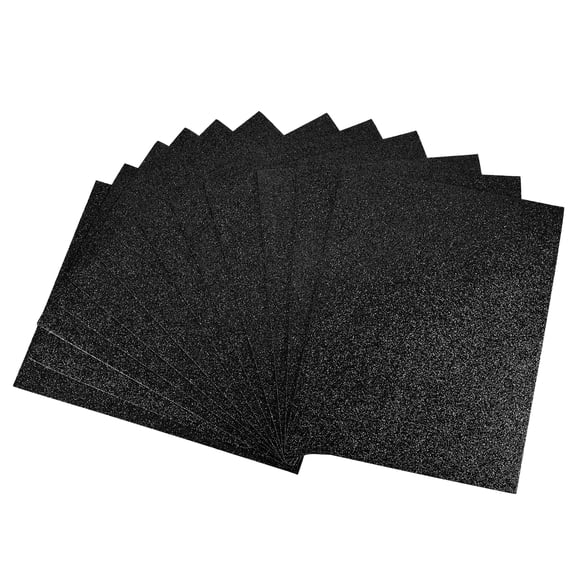 Uxcell Black Shiny EVA Foam Sheets 11.8x7.9in 1.6mm Thick for Crafts DIY 12 Pcs