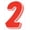 #2 Sticker, variant on Red & White #2 Number Window Stickers for Car Dealerships – 7.5" Weatherproof Vinyl Number Decals – Large Auto Window Stickers, Car Lot Numbers Tags, Windshield Numbers Labels – Pack of 12