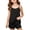 Black, variant on Toddler Girl Outfits Solid Print Square Neck Sleeveless Tank Top And Shorts 2 Piece Daily Wear Girls' Clothing Sets 3 Years-4 Years