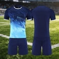 thumbnail image 2 of Odeerbi Niños Niñas Malla Rápido Seco Uniforme de Fútbol Conjunto Geométrico Gradiente Impresión Camiseta Shorts Ropa Deportiva Atlética Para 5-15 Años, 2 of 7