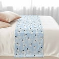 thumbnail image 3 of Bed Runner Scarf for Cal.King Size Bed, Light Blue Christmas Beds Scarf Throws for Foot of Bedding, Xmas Snowflake Snowman Decorative Beds Runners for Bedroom Guestroom, 102"x20", 3 of 8