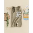 thumbnail image 6 of Baby Boy Tank Romper Casual Letter Fist Print Round Neck Sleeveless Jumpsuit Infant Toddler Summer Clothes, 6 of 10