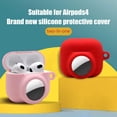 thumbnail image 5 of Two-in-One Silicone Case for AirPods 4 with Tracker Slot & Lanyard, All-Round Protective Cover, Anti-Lost Portable Shell for AirPods 4, 5 of 10