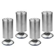 BTMB 4 Pcs Furniture Metal Legs Stainless Steel Kitchen Adjustable Feet for Cabinet Couch Sofa Chair Table (120mm/4.7'')