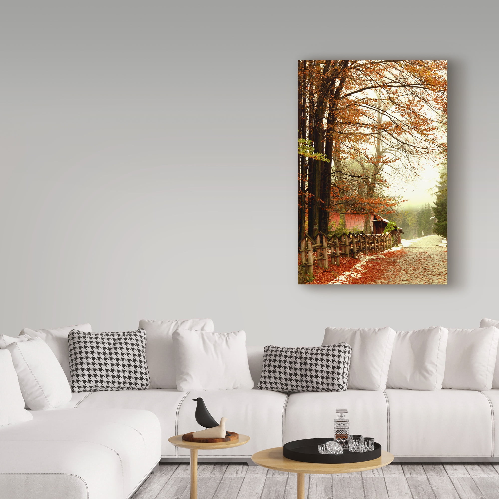 Trademark Fine Art 'Street Of Seasons' Canvas Art by Incredi