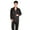 Black, variant on Visland Men's Satin Pajamas Set Long Sleeve Suit Button Solid Color Long Sleeve Suit 2 Piece Sleepwear