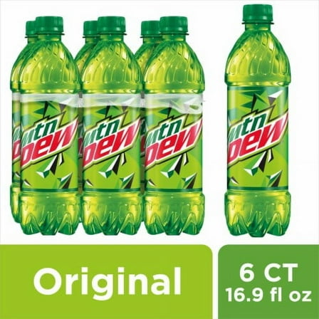 Mountain Dew Soda Bottles 6 pk / 16.9 fl oz - Pack of 2
