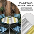 thumbnail image 4 of Yellow Grey Stripe Round Fitted Tablecloth with Elastic Edge, Waterproof Table Cloth Table Cover for 55"-60" Tables, Modern Farmhouse Vertical Striped Tablecloths for Dining Picnic Indoor Outdoor, 4 of 9