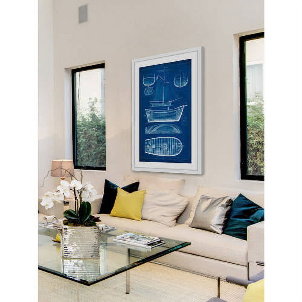 Marmont Hill "Ship Blueprint II" Framed Painting Print