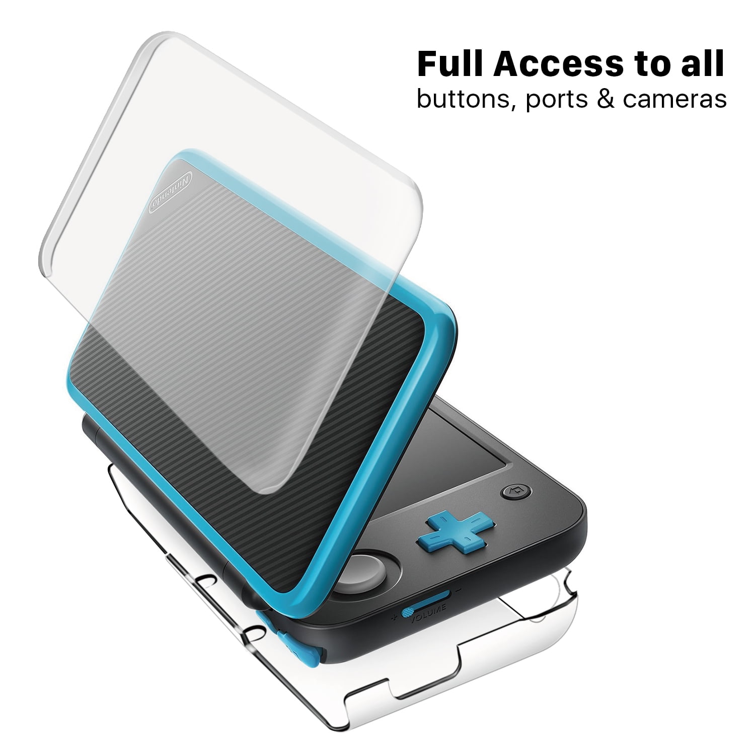 2ds xl clear shell