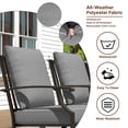 thumbnail image 3 of Gotland 14 Piece Outdoor Dining Set, Metal Outdoor Table and Chairs with X-Shaped Legs 1.5" Umbrella Hole, Patio Furniture Set with Waterproof Cushions,for Backyard Deck,Gray, 3 of 7