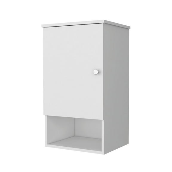 FM FURNITURE Carrizo Medicine Cabinet Engineered Wood with One Door White