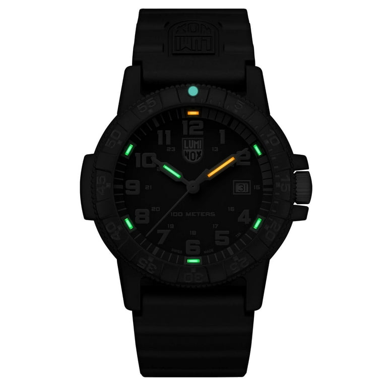 Luminox Men's Sea Turtle Giant 0329, Black Dial, Rubber Strap